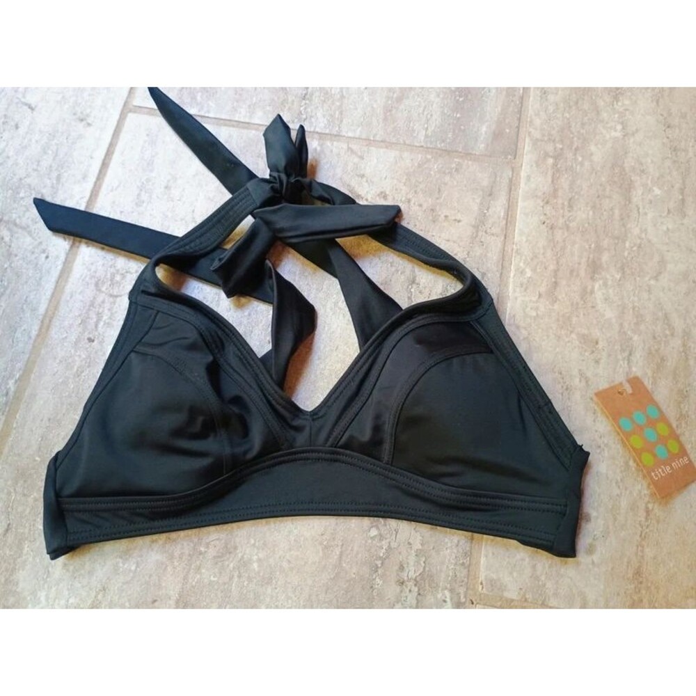 Title 9 Small Black Halter Bikini Top